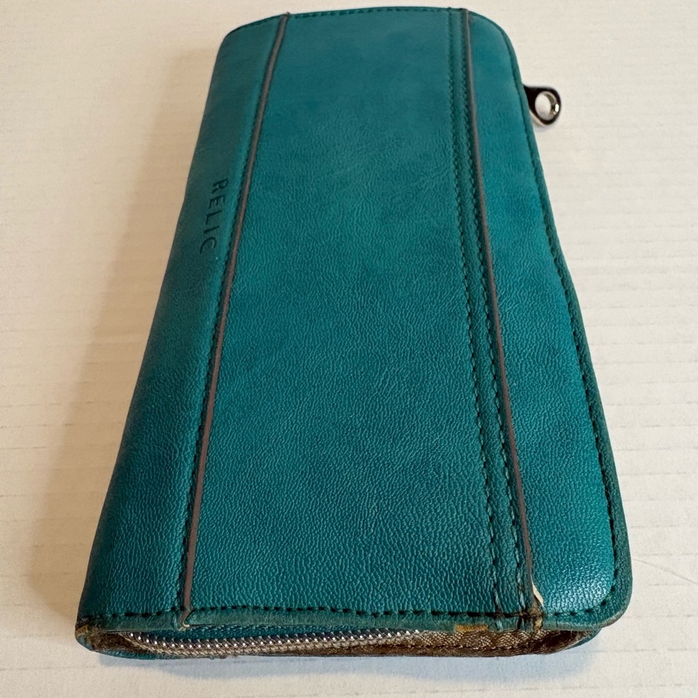 Relic Teal Long Zip Wallet - Picture 6 of 8